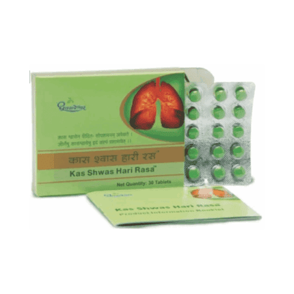 Dhootapapeshwar Kasshwashari Rasa 30 Tablets Cough Respiratory Relief