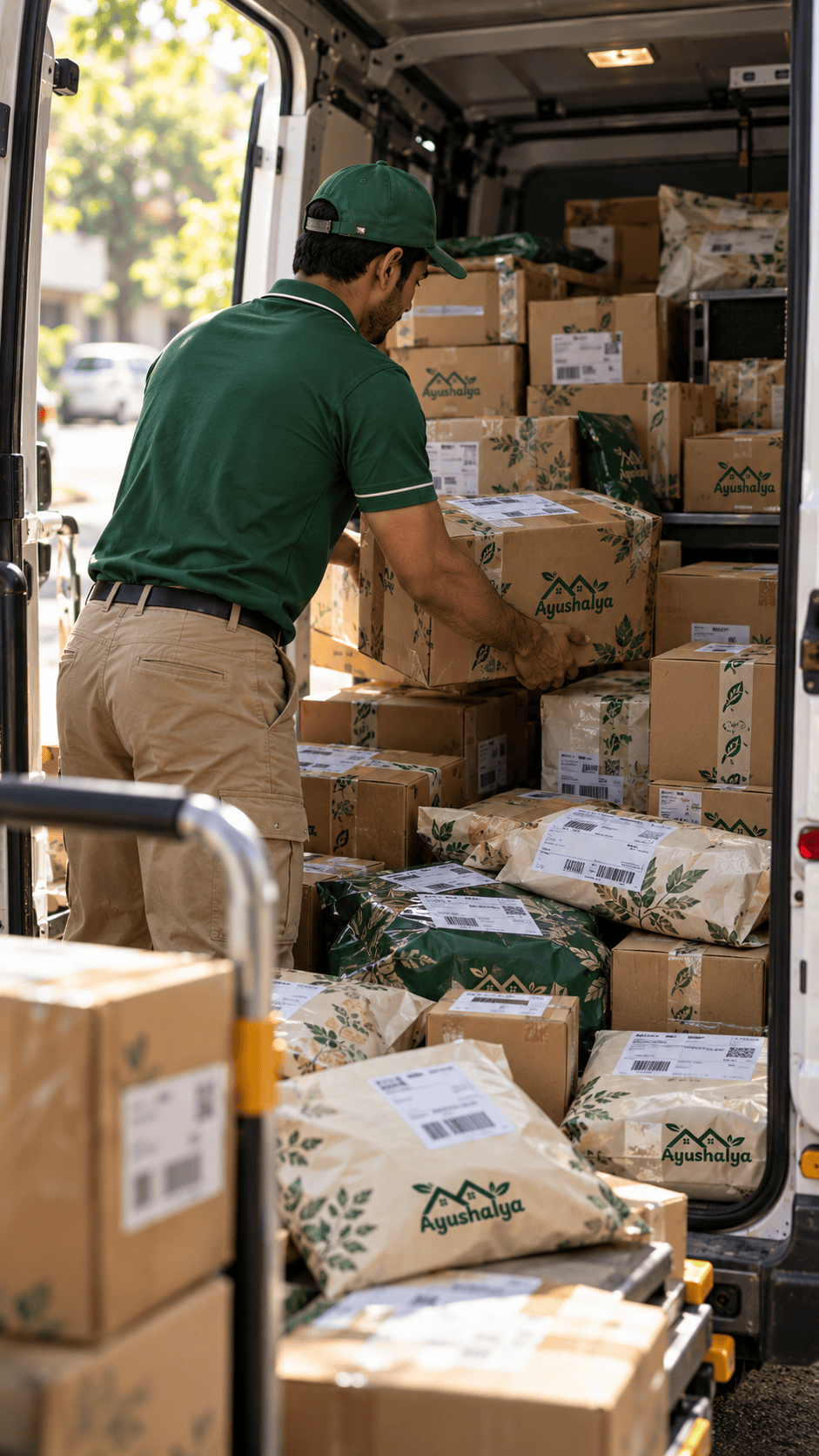 Ayushalya commercial parcel loading
